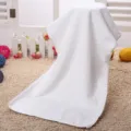 White microfiber face towel, thickened winter variant, soft and absorbent for salon or car wash. - 35*75cm / White