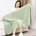 Thickened coral fleece bath towel large absorbent soft adult towel home use daily - Green