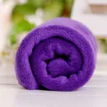 Purple microfiber rolled face towel soft absorbent bath washcloth quick dry travel towel - 35*75cm / Purple