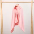 Pink hooded wearable bath towel soft absorbent adult cape bathrobe swimming essential - 70*140cm / Pink