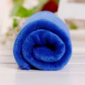 Blue microfiber towel, soft and thick face towel, rolled design for daily bathroom use. - 35*75cm / Blue