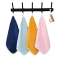 Coral fleece hanging hand towels set of four colorful absorbent kitchen bathroom towels. - 30*30cm / Square Towel without Hook