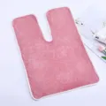 Rosa U-form Kosmetikstudio Handtuch, weiches saugfähiges Gesichtsloch Laken für Spa und Salon. - Rosenrosa