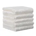White bamboo fiber dish towels set, absorbent and quick-drying kitchen cleaning cloths. - 18*23 (20g) Pack of 5 / Pure White