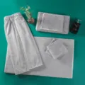 Grey salon towel set five-piece bath wrap and bed sheets for spa and beauty care. - Bath Wrap 80*150 / Youth Gray
