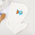 Microfiber dry hair cap for women, absorbent quick drying towel turban with cute embroidery. - One Size / Single Layer White