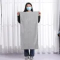 Graue Korallenfleece saugfähige Badetuch weiche schnell trocknende Handtücher für Zuhause - 50*100