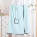 Tragbares Badetuch Rock für Damen Herren schnelltrocknend weich saugfähig Dusche Bademantel. - Kurz 40x140cm / Mintgrün
