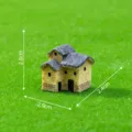Adorno de casa miniatura en resina para micropaisaje de musgo, decoracion de jardin de hadas. - N.º 2 - Amarillo