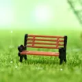 Miniaturbank Park braun schwarz Harz Sukkulente Mikro Landschaft Ornament Variante Design - L / Parkliegen