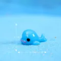 Mini figurine de baleine bleue en résine micro paysage accessoire mignon décoration de bureau - Dauphin / Grand dauphin bleu