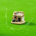Miniatur Harz Haus Figur Mikro Landschaft für Fee Garten Dekoration Ornament 3.8x3cm - Nr. 7 Gelb