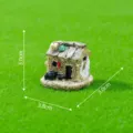Kleine Kunstharz Haus Dekoration Mikro Landschaft Miniatur Haus Zubehör Modell 3.8cm - Modell 7 - Grau