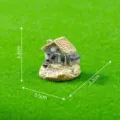 Mini Harz Haus Miniaturen Landschaftsgestaltung Ornament Feengarten Micro Dekoration - Nr. 1 - Gelbe Oberseite