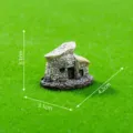 Miniatur Harz Haus Figur, Mikro Landschaft Dekoration, Zakka Stil süße Villa Variante. - Nr.2-Grau
