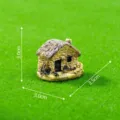 Kleine Harz Haus Figur Mikro Landschaft Ornament DIY Zubehör Miniatur Märchen Garten Deko - Nr. 4 - Gelb
