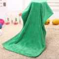 Green microfiber cleaning towel, soft absorbent quick-drying fabric for home kitchen car. - 35x75 (Single Approx. 47g) / Green