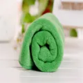 Green microfiber cleaning towel, soft absorbent car wash wiping towel, rolled variant design. - Green