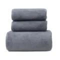 Weiches graues Korallenfleece Handtuchset, sehr saugfähig und ideal für den Alltag. - Handtuch (35*75cm) / Grau