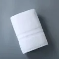 Pure cotton thick white towel soft absorbent bath towel for home hotel daily use clean design - 34*74 Towel / White