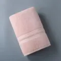 Soft pure cotton thick bath towel in pink, absorbent and quick-drying for daily hotel use. - 34*74 Towel / Pink