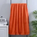 Coral Fleece Bath Towel Large Soft Absorbent Towel Orange Variant For Daily Use And Bathing - Orange
