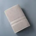 Thick pure cotton towel soft and absorbent grey bath towel for daily use home and hotel - Light Coffee