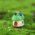 Miniatura de resina casa de setas, bonita decoracion para micro paisajes de jardin. - Extra pequeño verde