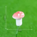 Mini figura de hongo de espuma artificial con tallo de alambre para manualidades de bricolaje - Rosa