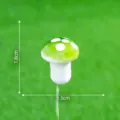 Hermosa miniatura de seta de espuma verde decoración para jardín de hadas manualidades 1.8cm - Verde