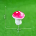 Mini figura de seta de espuma artificial jardín de hadas miniatura decoración 1.8cm - Rosa rojo