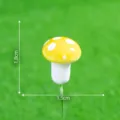 Mini estatuilla en miniatura de seta de espuma amarilla con puntos blancos, decoración. - Naranja