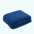 Blue folded plush towel blanket, soft cotton summer quilt for bedroom and daily use. - 900g (150*200cm) / Aqua