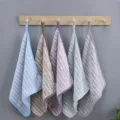 Hanging striped kitchen cleaning towel, super absorbent dishcloth for washing and daily wiping. - 25*25 / Coffee