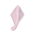 Pink coral fleece dry hair cap, soft microfiber hair towel wrap with button for quick drying. - 25x65 Single Layer / Pink Purple
