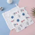 Toallitas de gasa de algodón de 6 capas para bebé, lindo estampado marino, 25x25cm. - Velero
