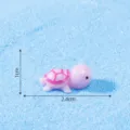 Kleine Harz Schildkröte Figur Süße Mikro Landschaft DIY Garten Dekoration Ornament - S / Hellviolett