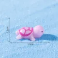 Miniatur rosa Harz Meeresschildkröte Figur für Mooslandschaft DIY Handwerk und Dekoration - L / Hellviolett