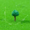 Miniature arbre vert modele ornament pour micro paysage de mousse decoration succulent DIY - 1,5 cm taille moyenne