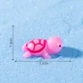 Miniatur Harz Meeresschildkröte Figur für Moos Mikrolandschaft DIY Terrarium Aquarium Dekor. - L / Fuchsia