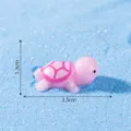 Süße rosa Harz Schildkröte Miniatur Figur für Moos Mikrolandschaft DIY Terrarium Deko. - L / Rosa / Tampondruck