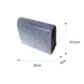 Blaue Strass Abendtasche Clutch für Damen Party Hochzeit Abschlussball glitzernde Handtasche - Blau