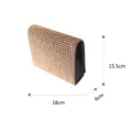 Sparkling rhinestone evening clutch bag for women, elegant party handbag with dimensions 18x6x15.5cm. - Red Brown