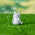 Miniatur graue Katze Figur süßes Harz Tier Mikro Landschaft Ornament für Moos Dekor - Nr.7 Kleiner Totoro
