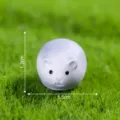 Mini süße Tierfigur für Mooslandschaft Mikro-Ornament, kugelbasiertes Design 1.3x1.5cm. - Nr.16 Liegender Hamster