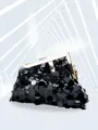 Elegante schwarze Pailletten Abendtasche mit goldfarbenem Rahmen für Partys und formelle Anlässe. - TW169H Schwarz