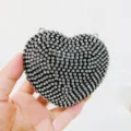 Details der glitzernden Strass Herz Abendtasche, elegante glänzende Clutch Handtasche. - Kleine Strass Schwarz