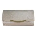 Elegante glitzernde Abendtasche mit goldener Metallschließe für Damen Party Hochzeit Stil - TW083 Glatt Apricot