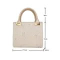 Elegante bestickte Handtasche mit Perlenakzenten und goldenen Beschlägen, Abendtasche. - Gold