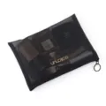 Schwarze Netz Kosmetiktasche tragbare Reißverschluss Make-up Tasche Kulturbeutel Organizer. - Schwarzes Netzgewebe Mittel